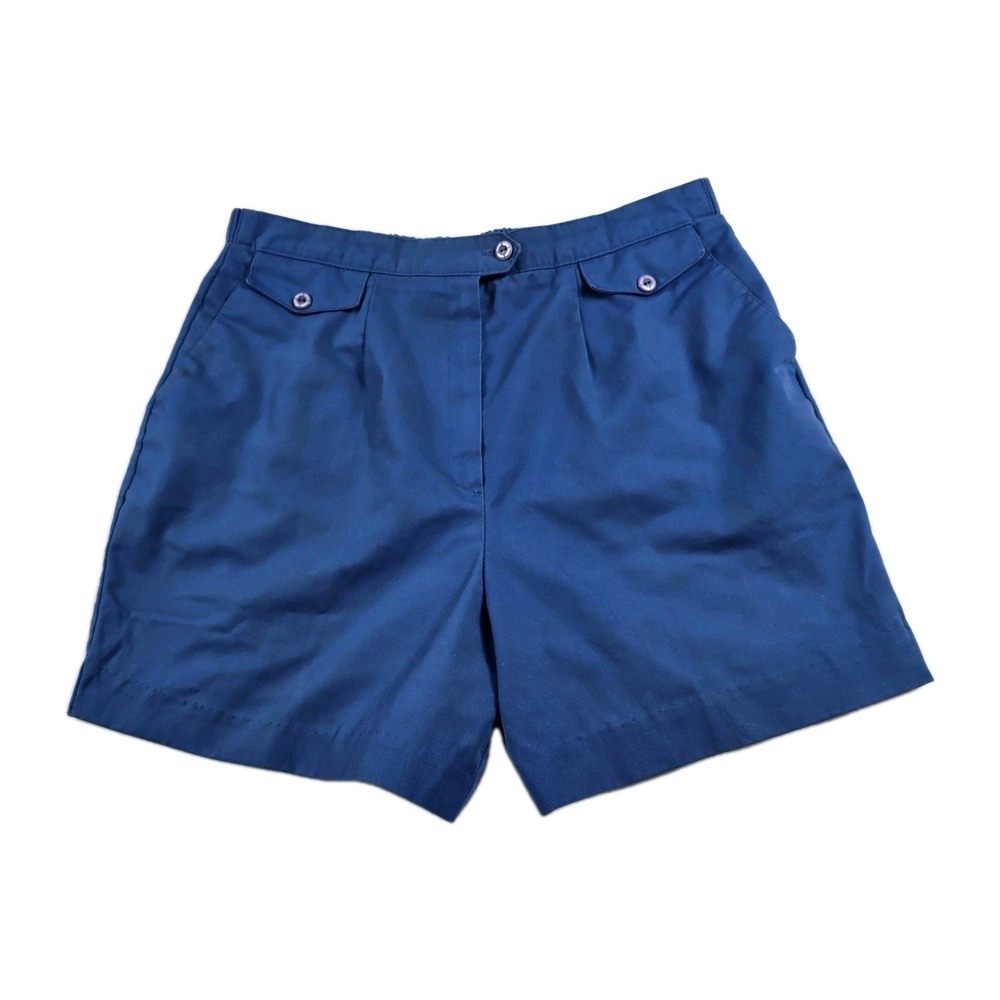 David Smith Vintage Shorts Women's Size 16 Blue Pleated USA Made‎